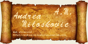 Andrea Milošković vizit kartica